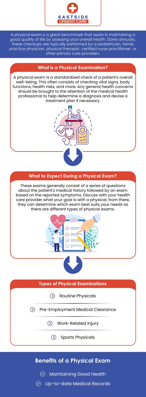 Annual physicals are essential because they provide an opportunity for individuals to monitor and maintain their overall health. These exams are important because they help in the early detection of health issues, preventive care, health maintenance, and guidance on healthy habits. For more information, contact us or book a same-day priority appointment. You can also visit us online to get directions to our clinic. We are conveniently located at 872 Ohio Pike, Cincinnati, OH 45245. Annual physicals are essential because they provide an opportunity for individuals to monitor and maintain their overall health. These exams are important because they help in the early detection of health issues, preventive care, health maintenance, and guidance on healthy habits. For more information, contact us or book a same-day priority appointment. You can also visit us online to get directions to our clinic. We are conveniently located at 872 Ohio Pike, Cincinnati, OH 45245.