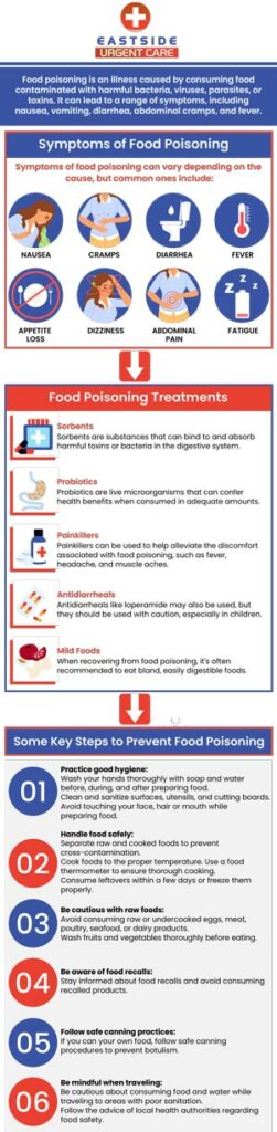 Food poisoning can come at any time, and make you severely sick and feel uncomfortable. Some common symptoms of food poisoning include cramping, nausea, vomiting and diarrhea. Don’t go through it alone, contact Eastside Urgent Care today for treatment. For more information, contact us today or make an appointment. Visit us at 872 Ohio Pike Cincinnati, OH 45245.